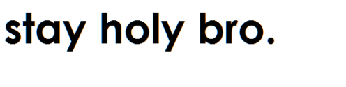 stay holy b